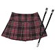 50cm Wear - 50 Pleated Skirt w/Suspender / Navy Checkered Pattern (Doll Clothing)
