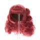 Curly Pigtails Wig Wine Red (Doll Clothing)(Preorder)