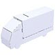 Cardboard Craft - Truck Coin Bank White(Back-order)
