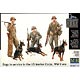 Ukraine Master Box Plastic Model 1/35 US Marines 3 Crews Pacific War 3 Dobermans