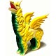 Mummy Monster Dodongo 450 Yellow Soft Vinyl Figure from "Ultraman"