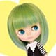 ブライスオリジナルスーパーデラックスウィッグ ショートボブ/グリーン・ブルーミックス