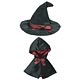 ピコニーモ用 1/12 ピコD魔法使いセット ブラック×ボルドー (ドール用衣装)