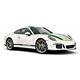 1/87 ポルシェ 911 R ホワイト/グリーン