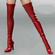 1/6 フィメール シューズ コレクション ロングブーツ レッド