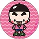 コロコロ40周年×おぼっちゃまくん カンバッジストラップ 御坊茶魔