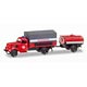 1/87 Ford V 3000 キャンバストレーラー with tank trailer 消防車