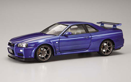 プラモデル 1/24 プリペイントモデル No.06 R34スカイライン GT-R