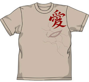 NARUTO -ナルト- 我愛羅 フェイスTシャツ/ライトベージュ-XS（再販 