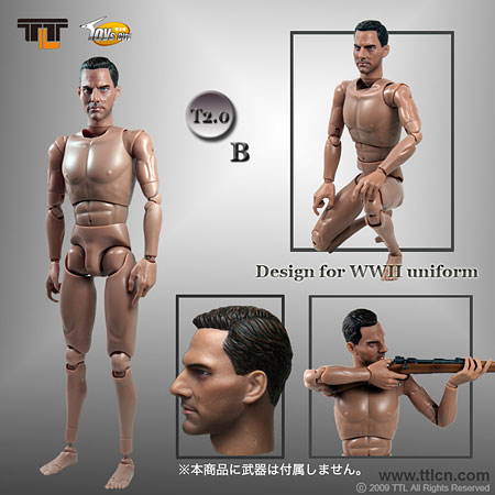 1 6フィギュア素体 T2 0 男性 ヘッド ボディセット カラーｂ 再販 Ttlトイズ 在庫切れ