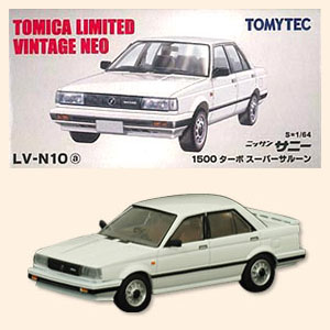 トミカリミテッドヴィンテージ NEO 1/64 TLV-N10a ニッサン サニー1500ターボ スーパーサルーン(ホワイト) 完成品 ミニカー(214571) TOMYTEC(トミーテック)