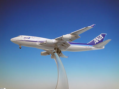 完成品モデル 1/400 B747-400 ANAロゴ フラップダウン JA8962[全日空 