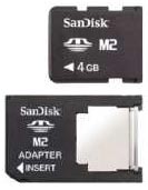 メモリースティック マイクロ(M2) 4GB（プロDUO変換アダプタ付属）[サンディスク]《在庫切れ》