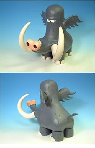 ⭐　ギャートルズ　マンモ２体　⭐ Amazon | ギャートルズ 草原のマンモ スタンダード (グレー) 約