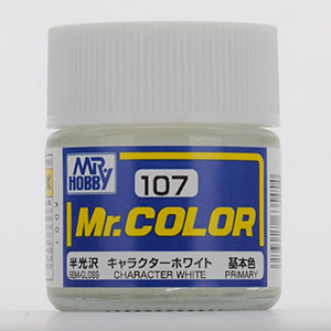 Mr カラー C107 キャラクター ホワイト 半光沢 Gsiクレオス 発売済 在庫品