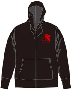 ヱヴァンゲリヲン新劇場版 ネルフマーク天竺パーカー/ブラック-L(新世紀エヴァンゲリオン)（再販）[コスパ]《在庫切れ》