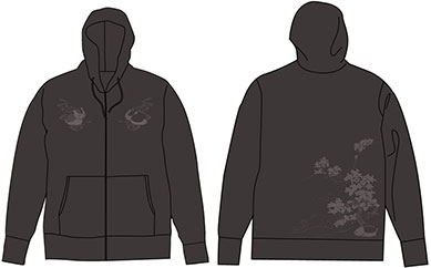 夏目友人帳 ニャンコ先生 ジップパーカー/チャコール-M（再販）[コスパ]《在庫切れ》