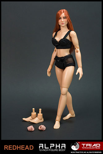 トライアドトイズ 1/6 黒人女性 素体フィギュア トライアド 女性素体 アルファ コーカシアン（赤毛 Ver.1） 単品