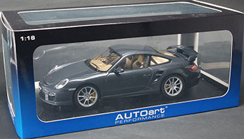 1/18 ダイキャスト・モデルカー ポルシェ 911（997）GT2（ダークグレー