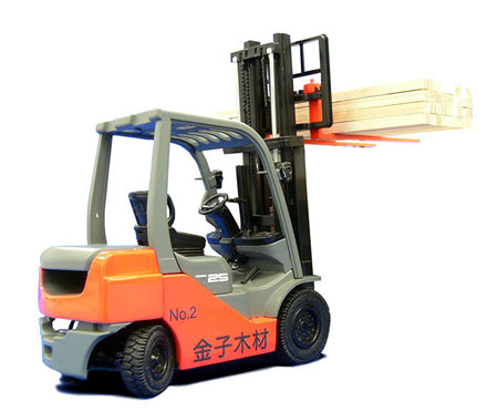 アオシマ　トヨタL&F ジェネオ　完成品 1/32 特殊荷役 No.08 トヨタL＆Fジェネオ25(カウンターリフト)＆材木