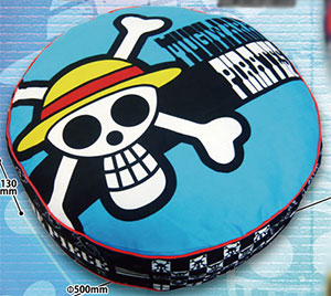 ワンピース ラウンドクッション ドクロマーク 麦わら 森本産業 在庫切れ