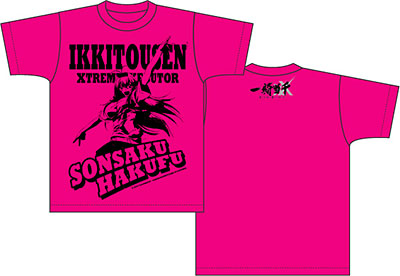 一騎当千 XTREME XECUTOR Tシャツ 孫策伯符 柄/ピンク-XL[ACG