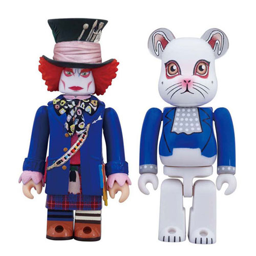 キューブリック マッドハッター(ブルージャケットver.)＆ベアブリック ホワイトラビット 2種セット[メディコム・トイ]《在庫切れ》