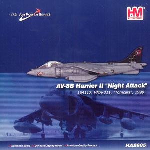 ホビーマスター ダイキャスト完成品 1/72 AV-8B ハリアーII“ナイト