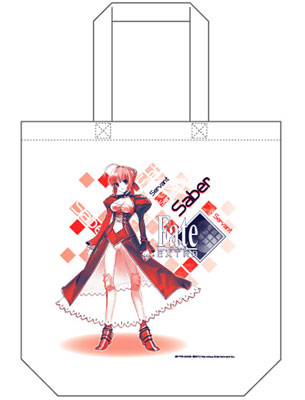 Fate / EXTRA(フェイト/エクストラ) トートバッグ セイバー柄/ホワイト