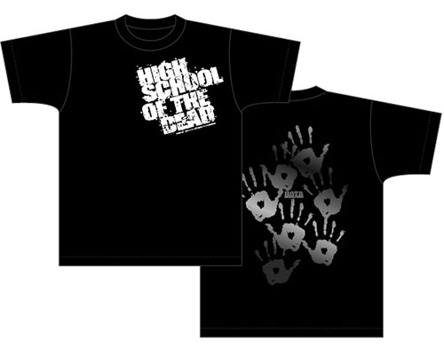 学園黙示録 HIGHSCHOOL OF THE DEAD Tシャツ バック手形柄/ブラック-M 