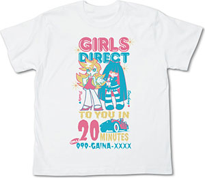 Panty＆Stocking with Garterbelt GIRLS DIRECT Tシャツ/ホワイト-XL(パンティ＆ストッキングwith ガーターベルト)（再販）[コスパ]《在庫切れ》