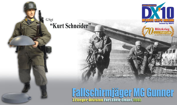 アクションフィギュア 1/6 WW.II ドイツ軍 第7航空師団 降下猟兵 MG射撃手“クルト・シュナイダー”エバン・エマール 1940[プラッツ]《在庫切れ》
