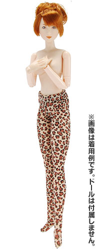 1/6スケールドール汎用 厚手タイツ（ベージュ/ヒョウ柄）（ドール用衣装）[キューティーズ]《在庫切れ》