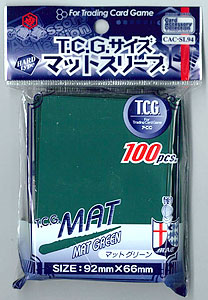カードアクセサリコレクション マットスリーブ T.C.G.サイズ マットグリーン パック[ホビーベース]《在庫切れ》