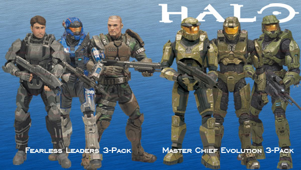 HALO(ヘイロー) 10周年記念アクションフィギュア ３体入りパック ２種