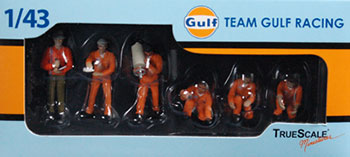 トゥルースケール 1/43 ピットクルー フィギュア チーム Gulf レーシング 6体[トゥルースケール]《在庫切れ》