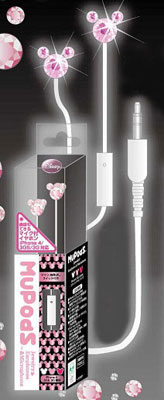 ディズニー ミューポッズ 小粒ジュエリーイヤホン マイク機能付 ホワイト×ピンク[タカラトミーアーツ]《在庫切れ》