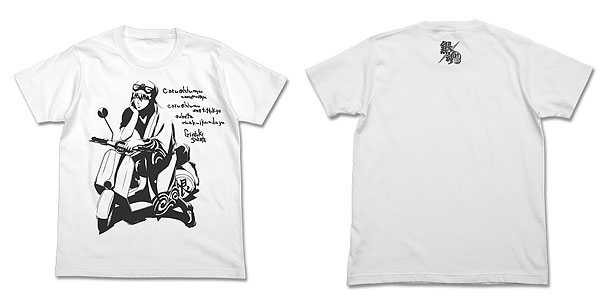 銀魂 バイクと銀さん Tシャツ/ホワイト-XL-amiami.jp-あみあみオンライン本店-