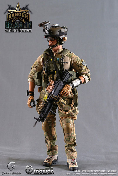 ホットトイズクレイジー・ダミー アメリカ陸軍 レンジャー連隊 機関銃手 アフガニスタン