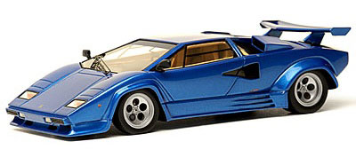 ハンドメイド モデルカー 1/43 メタリックブルー ランボルギーニ カウンタック LP5000 クアトロバルボーレ（再販）[メイクアップ]《在庫切れ》