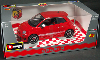 ブラゴ ミニカー 1/18 アバルト 500 2006（メタリックレッド）[ブラゴ