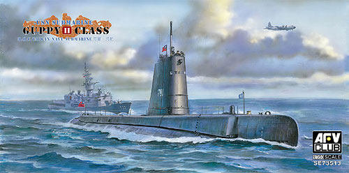 【中古】1/350 ガピーII級 潜水艦 プラモデル[AFVクラブ]