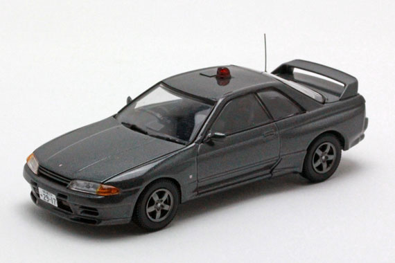 完成品モデルカー 1/43 日産 スカイライン GT-R(R32) 1993 埼玉県警察高速道路交通警察隊車両(Gray)[ヒコセブン]《在庫切れ》