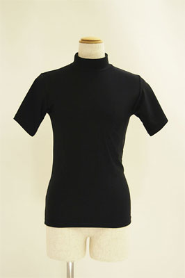 コスパティオ・オリジナル ナイロン ツーウェイハイネックインナー 黒/半袖-レディースM（再販）[コスパ]《在庫切れ》