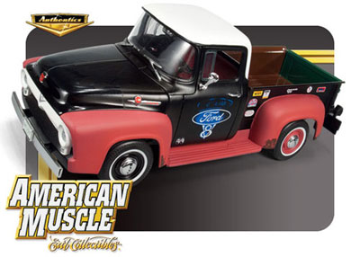 アメリカンマッスル ダイキャストミニカー 1/18 1956 フォード F-100 ラット ロッド ピックアップ トラック[プラッツ]《在庫切れ》