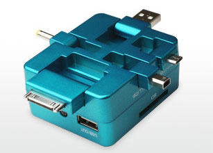 3DS/DSi LL/DSi/PSP/スマートフォン/各種用 ブルー どれでもバッテリー 