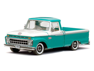 サンスター モデルカー 1/18 青緑＆ホワイト 1965年 フォード