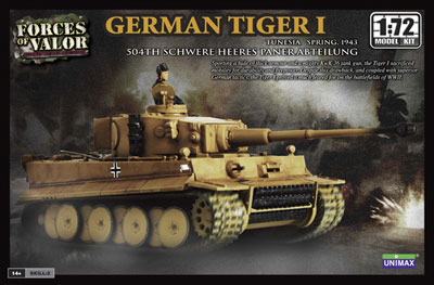 ユニマックス プラモデル 1/72 タイガーI ドイツ軍 第504重戦車