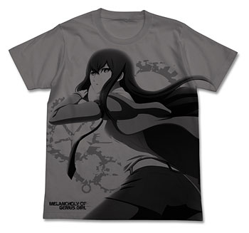 Steins；Gate(シュタインズゲート) 紅莉栖オールプリントＴシャツ/ミディアムグレー-M[コスパ]《在庫切れ》