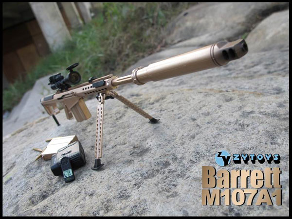 1/6 サイレンサー付 スナイパーライフル M107A1 (シャンパン